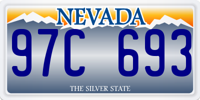 NV license plate 97C693