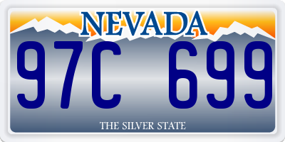 NV license plate 97C699