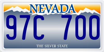 NV license plate 97C700