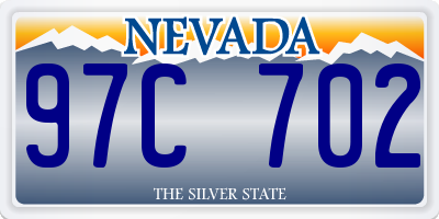 NV license plate 97C702
