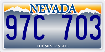 NV license plate 97C703