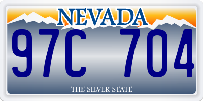 NV license plate 97C704