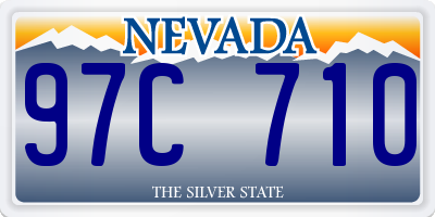 NV license plate 97C710