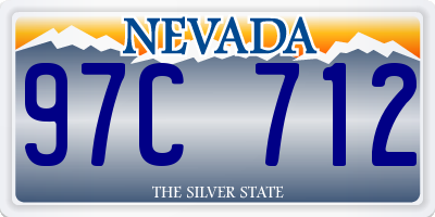 NV license plate 97C712