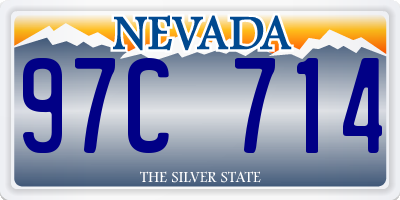 NV license plate 97C714