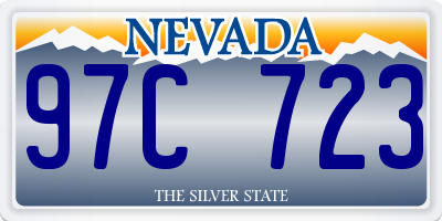 NV license plate 97C723