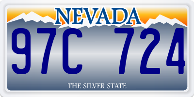 NV license plate 97C724