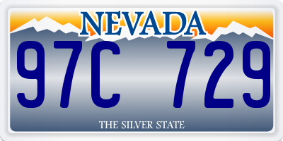 NV license plate 97C729