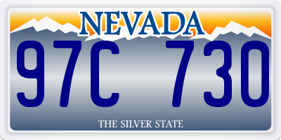 NV license plate 97C730