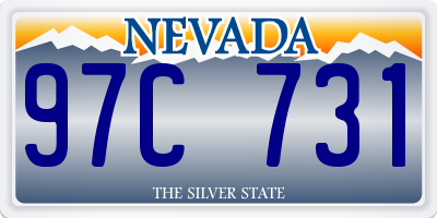 NV license plate 97C731