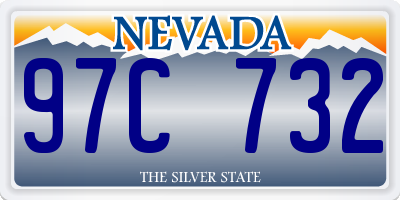 NV license plate 97C732