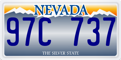 NV license plate 97C737