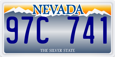 NV license plate 97C741