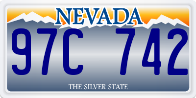 NV license plate 97C742