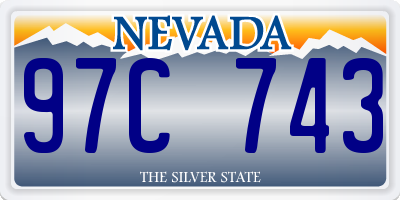 NV license plate 97C743