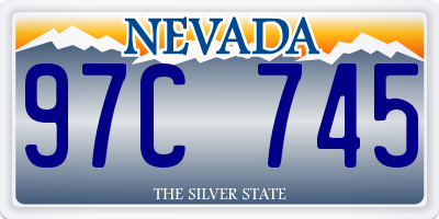 NV license plate 97C745