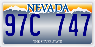 NV license plate 97C747