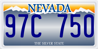 NV license plate 97C750