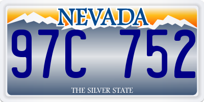 NV license plate 97C752