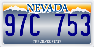 NV license plate 97C753