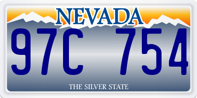 NV license plate 97C754