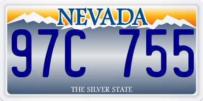 NV license plate 97C755