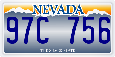 NV license plate 97C756