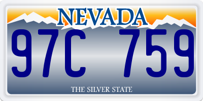 NV license plate 97C759