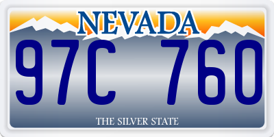 NV license plate 97C760