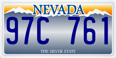 NV license plate 97C761