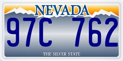 NV license plate 97C762