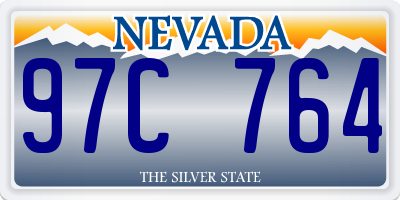 NV license plate 97C764