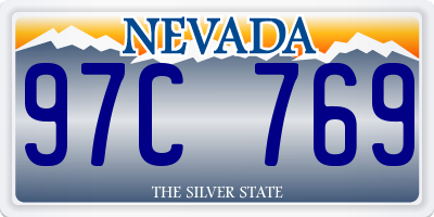 NV license plate 97C769