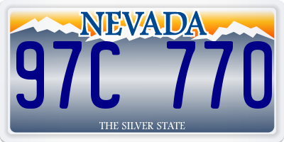 NV license plate 97C770