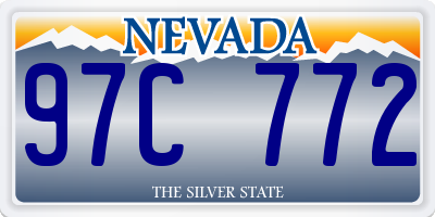 NV license plate 97C772