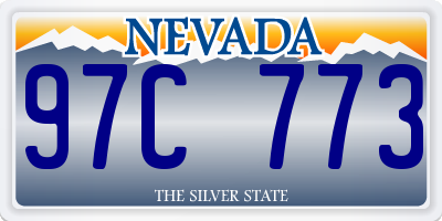 NV license plate 97C773