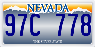 NV license plate 97C778