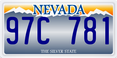 NV license plate 97C781