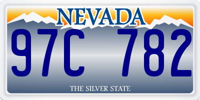 NV license plate 97C782
