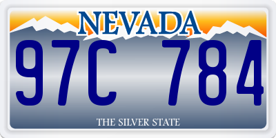NV license plate 97C784