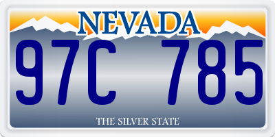 NV license plate 97C785