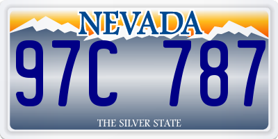 NV license plate 97C787