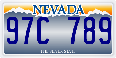 NV license plate 97C789