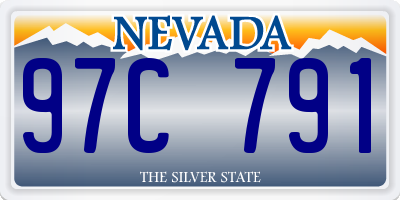 NV license plate 97C791