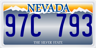 NV license plate 97C793