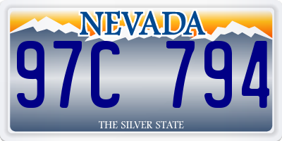 NV license plate 97C794