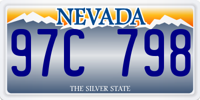 NV license plate 97C798