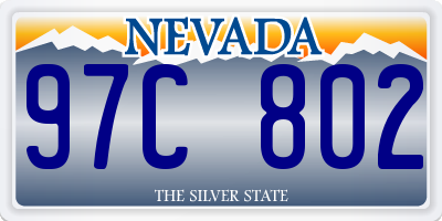 NV license plate 97C802