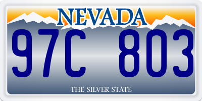 NV license plate 97C803