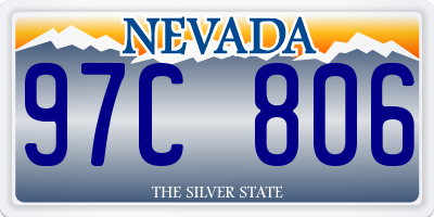 NV license plate 97C806